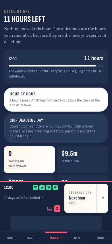 An hour on deadline day