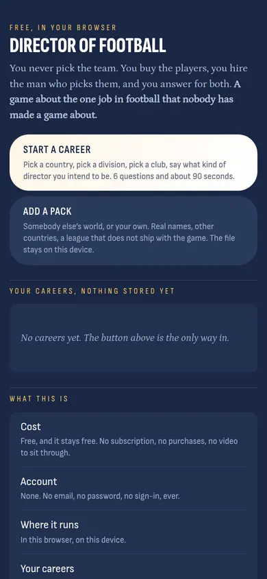 The front door: free, in your browser